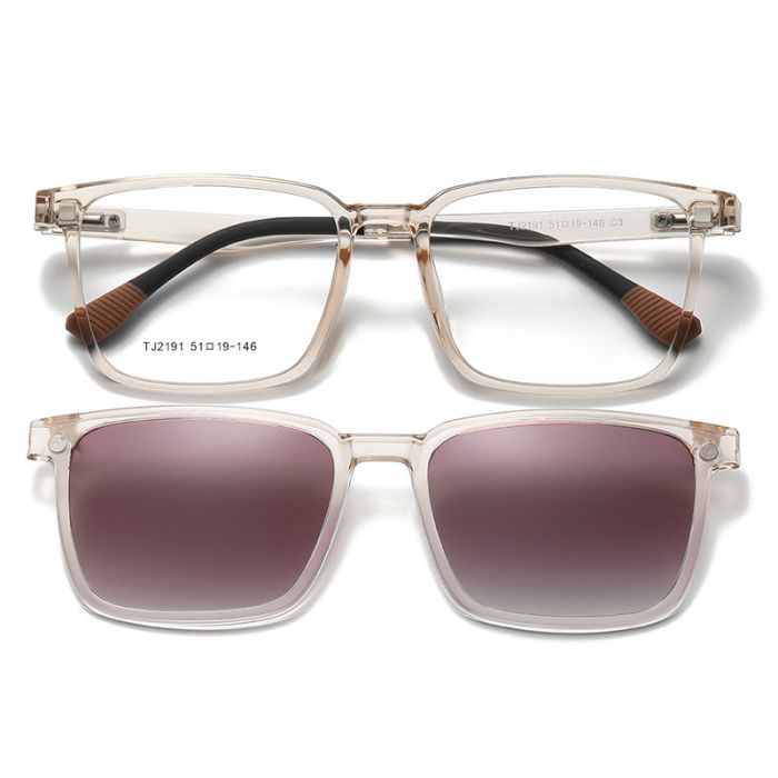 C3 Trans brown frame+polarized brown clip