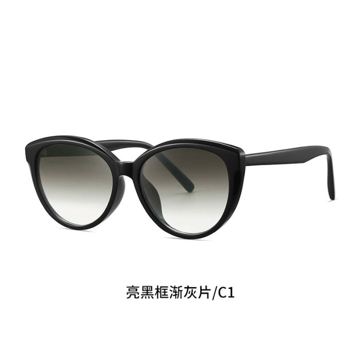 C1 Shiny black+gradual grey lenses