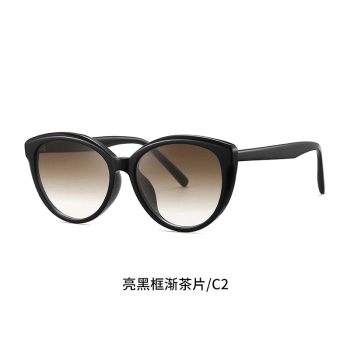 C2 Shiny black+gradual brown lenses