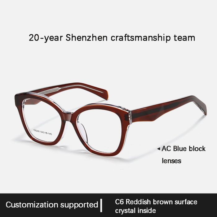 C6 Reddish brown surface crystal inside
