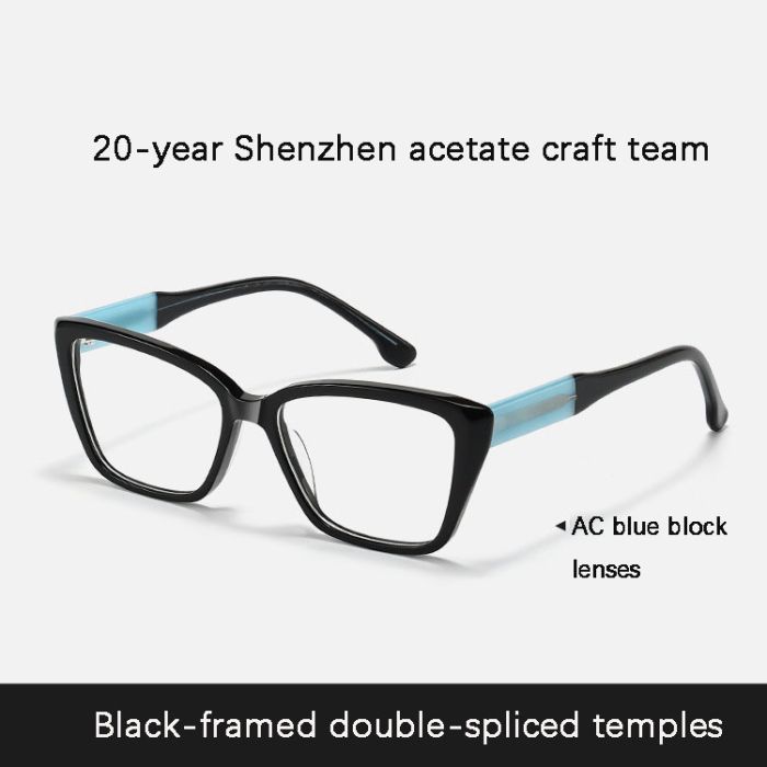 C1 Black-framed double-spliced temples