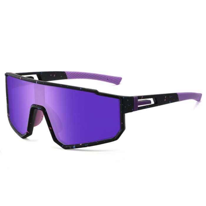 C7 Black spot frame/purple silver lenses