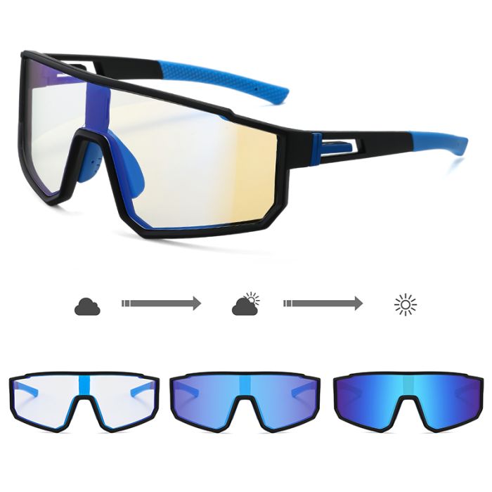 C14 Black blue frame/blue photochromic lenses