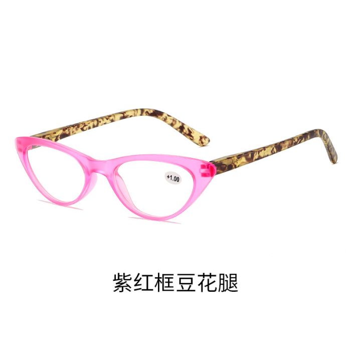 C2 Purplish red frame+demi temples