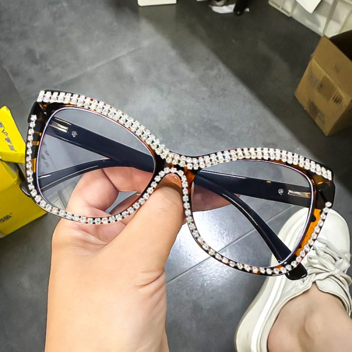 C7 Demi frame+black temples(diamond)
