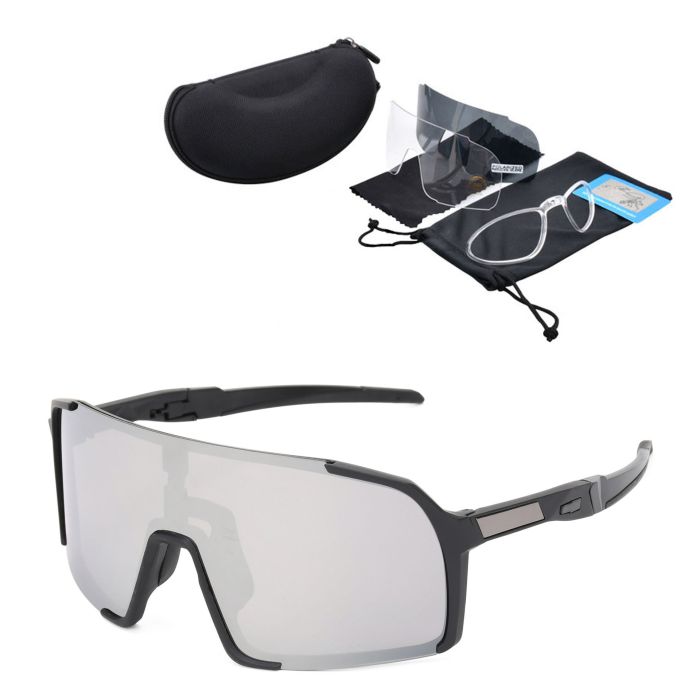 C6 Black frame/silver lenses(Set as photo)