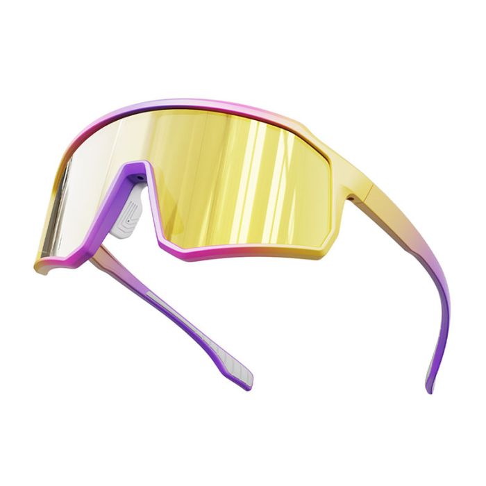 C6 Matte gradual yellow/pink/purple/brown with gold coating lenses