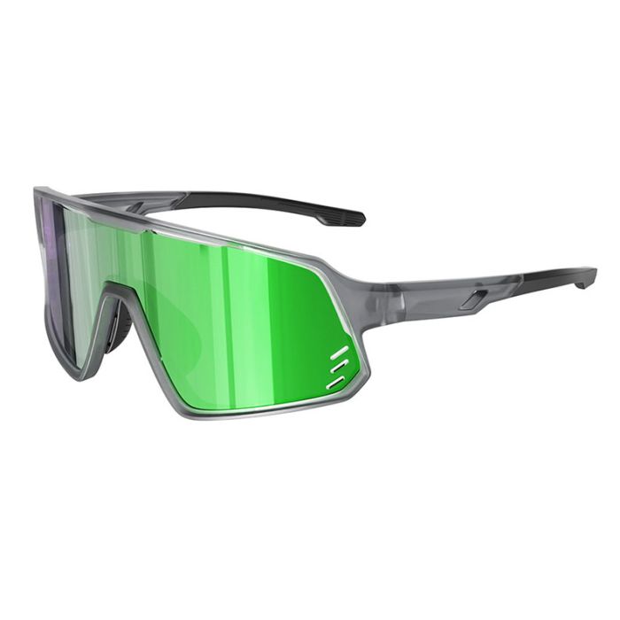 C6 Shiny trans dark grey/grey with green